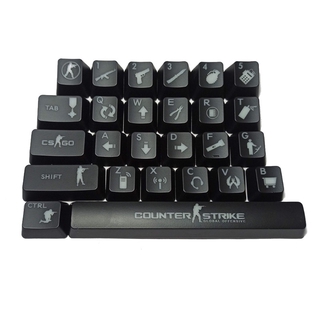 💕 26 keys ABS Shot Backlit For OEM Cherry MX Mechanical Keyboard CS go Keycap (6)