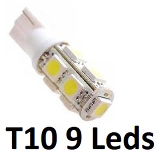 Unidade Lâmpada Pingo T10 9 Leds Farolete Lanterna Teto Placa Mala 12v (1)