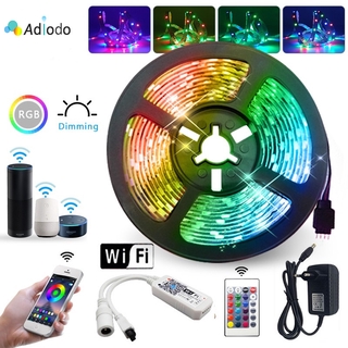 Adiodo Controlador WiFi Fita LED RGB impermeável SMD 2835 RGB Fita LED Fita Diodo Trabalho inteligente com Alexa Iluminação para casa