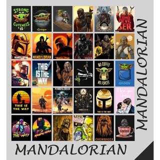 Placa Decorativa Mandalorian, Grogu, Baby Yoda, Mandaloriano