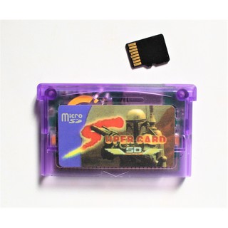 CARTUCHO FITA SUPER CARD SD FLASH CARD + MICRO SD COM JOGOS PARA GAME BOY ADVANCE / GBA / NINTENDO DS / NDS LITE