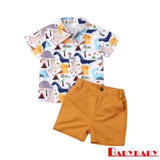 Conjunto Infantil Masculino Camiseta + Short Estampa Dinossauro Moda Verão (3)