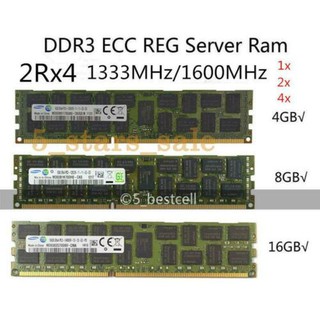 Samsung Sever ram 16gb 8gb 4GB 1333mhz / 1600mhz ECC ddr3 REG servidor ram 4gb registrado de memória de 1600mhz
