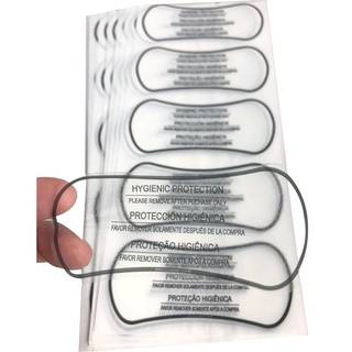 Protetor Higiênico Plástico Transparente para Calcinhas Biquínis Maiôs Padrão Pacote com 100 unidades Preto