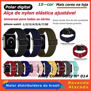 【Polar】Caixa Pulseira Nylon Tecido Iwatch Tecido Nylon Strap para Apple Watch SE 7 6 5 4 3 2 1 38/40/41/42/44/45mm