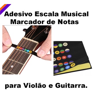 ADESIVO ESCALA MUSICAL MARCADOR DE NOTAS PARA VIOLÃO E GUITARRA