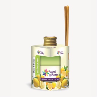 Aromatizador E Difusor De Ambiente com Varetas Limão Siciliano 250ml Tropical Aromas