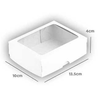 Caixa com Visor S2 Prata (10x13,5x4cm) 10 unidades - ASSK - Kafe Embalagens