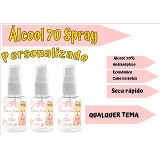 Lembrancinha Alcool 70 Spray 35ml Personalizado