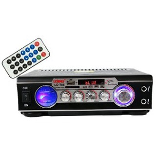 Amplificador De Som Karaoke Usb Bluetooth Receiver Com Rádio Fm Lelong 706