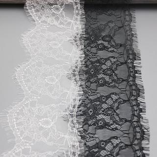 (3 meters/lot) 140mm White Black lace fabric Webbing Clothing Accessories lace material Handmade (5)