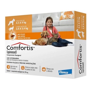 Comfortis 270 Mg - Antipulgas Para Cães E Gatos 4,5kg A 9kg