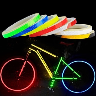 Bicicleta Adesivos Refletivos/Ciclismo Fluorescente Fita Adesiva Reflexiva/Corpo Da Roda Motocicleta Película Luminosa Adesivo Tira/Decoração De Segurança Acessórios