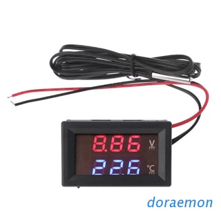 DRM 12 V/24 Display LED Car Tensão & Medidor De Temperatura Da Água Voltímetro Termômetro