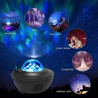 Projetor Led Céu Estrelado Lâmpada Noturna Galáxia Estrela Com Controle Remoto Bluetooth Usb Leitor De Música (6)