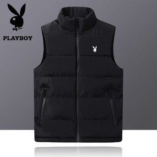 Fzg* Playboy outono e inverno colete novo colete masculino de algodão jaqueta casual solto quente plus size colete