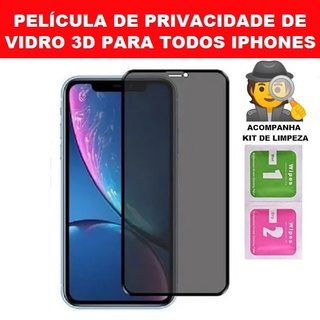 PELÍCULA DE PRIVACIDADE DE VIDRO 3D PARA TODOS IPHONES