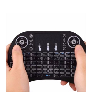 mini teclado sem fio usb led touchpad smart tv pc ps3
