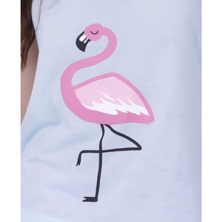 Pijama Estampado Bella da Serra short curto flamingo (4)