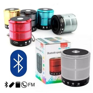 Caixa De Som Mini Portatil Ws 887 Bluetooth 4.0 Radio Fm Speaker Pronto Entrega