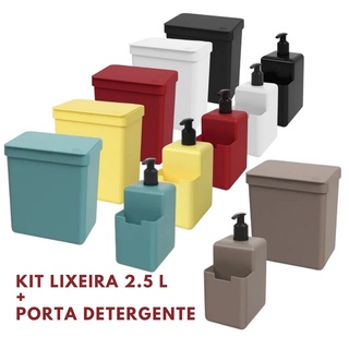 Kit Pia para Cozinha Dispenser E Lixeira Coza Limpeza Resistente Qualidade Premium (1)
