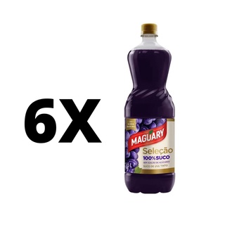 6 garrafas de suco integral de uva maguary 1.5 litros envio imediato