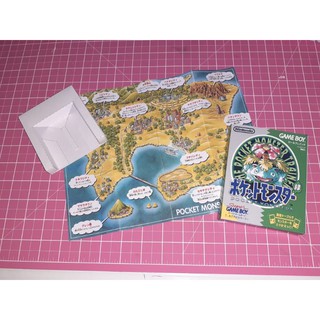 caixa + berço + mapa repro pokémon Green japonês pocket Monsters Green gb gameboy (1)