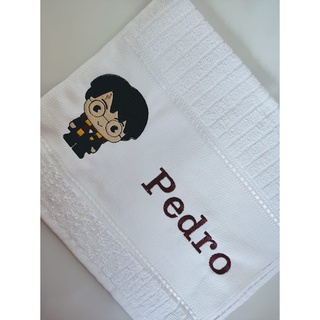 toalha infantil personalizada nome +desenho bordado , toalha de lavabo, toalha de boca