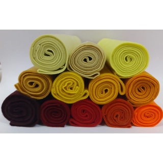 Tecido feltro 0,10x1,40m tons de amarelo e laranja e vermelho - escolha a cor (Santa Fé)