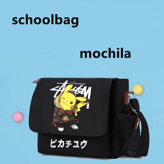 Pikachu shoulder anime bag Outdoor satchel (4)