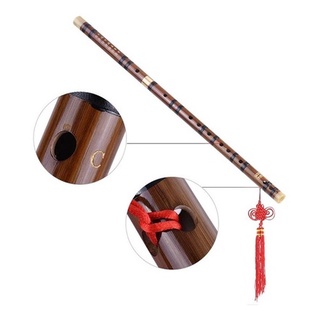 Flauta Chinesa Transversal Original Clave Dó C Bambu