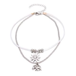 Fashion Vintage Star Elephant Anklets Bracelet For Women Boho Pendent Double Layer Anklet Bohemian Foot Jewelry Gift (7)