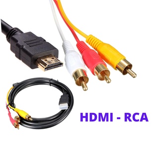 Cabo Adaptador Hdmi 3 RCA Macho Conversor de Áudio Vídeo 1.5 M (1)