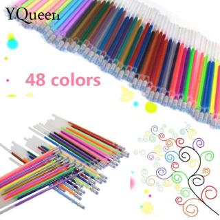 48 Peças Canetas Coloridas De Gel/Refil/Glitter/Colorir/Desenho/Pintura/Papelaria
