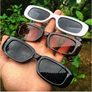 Óculos de sol retangular moda Blogueira proteção UV 400 PRONTA ENTREGA