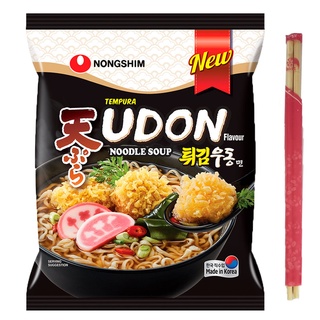 Lamen Tempura Udon Noodle Soup Nongshim Macarrão Instantâneo 118g + Hashi Gratis - Tetsu Alimentos