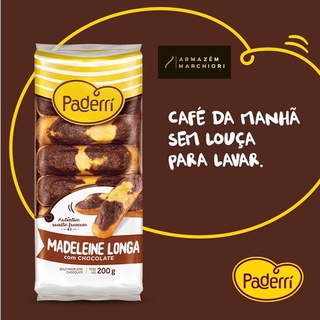 Paderrí Bolo Madeleine Longa Com Chocolate 16 unidades (200g)