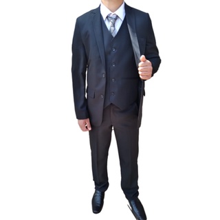 Terno Masculino Slim MICROFIBRA Completo: calça, paletó e colete