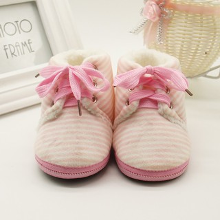 Babyshow Faixa De Binding Bebê Listrado Anti-Derrapante Sapatos De Inverno Prewalker (7)
