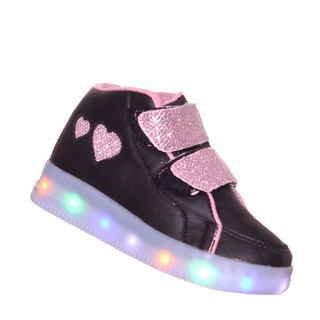 Botinha de Led Luzinha Infantil Feminina Tenis Sapato de Crianca com Glitter Promocao