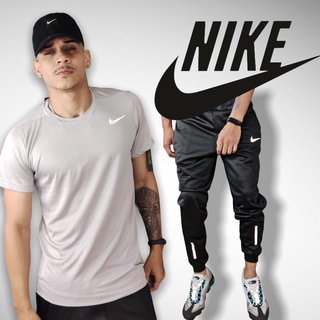 Kit Conjunto Nike Masculino Calça Jogger Refletiva + Camiseta Dri Fit Tecido Leve (6)