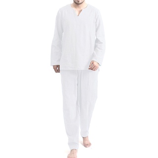 Conjunto De Pijama Masculino De Duas Peças Em Modelagem Solta E Respirável