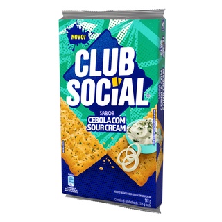 Biscoito Club Social Cebola Com Sour Cream Pack C/6 141g