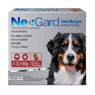Antipulgas e carrapatos para cães de 25 a 50 kg Nexcard original