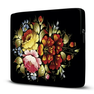 Capa para Notebook em Neoprene - ISOPRENE - Floral Black