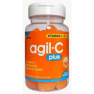 Vitamina C + D + Zinco - Agil C Plus Sabor Laranja com 40 gomas