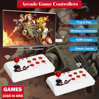 Controladores De Jogos Arcade Wireless Retro Fliperama Com 2000 + Games Console Joystick Jogos Para Pc / Tv / Projetor