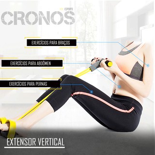 Elástico de treino musculação 4 Tubos Extensor de Pé vertical Pedal Colorido musculação fitness (5)