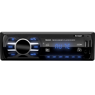 MP3 Radio Automotivo Som para Carro SD USB Auxiliar Bluetooth 4x25w Led Azul