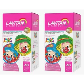 Kit 2 Lavitan Vitaminas Infantil Com 60 Comp Mastigáveis Cda